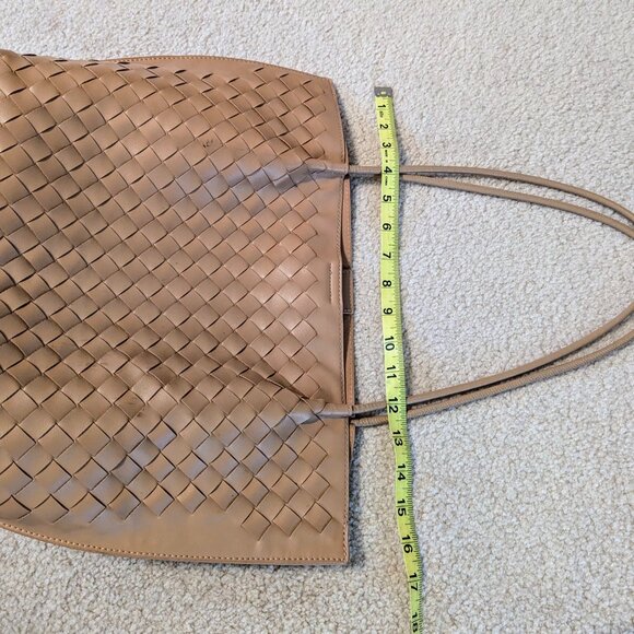 Woven tote vegan leather - Picture 2 of 3